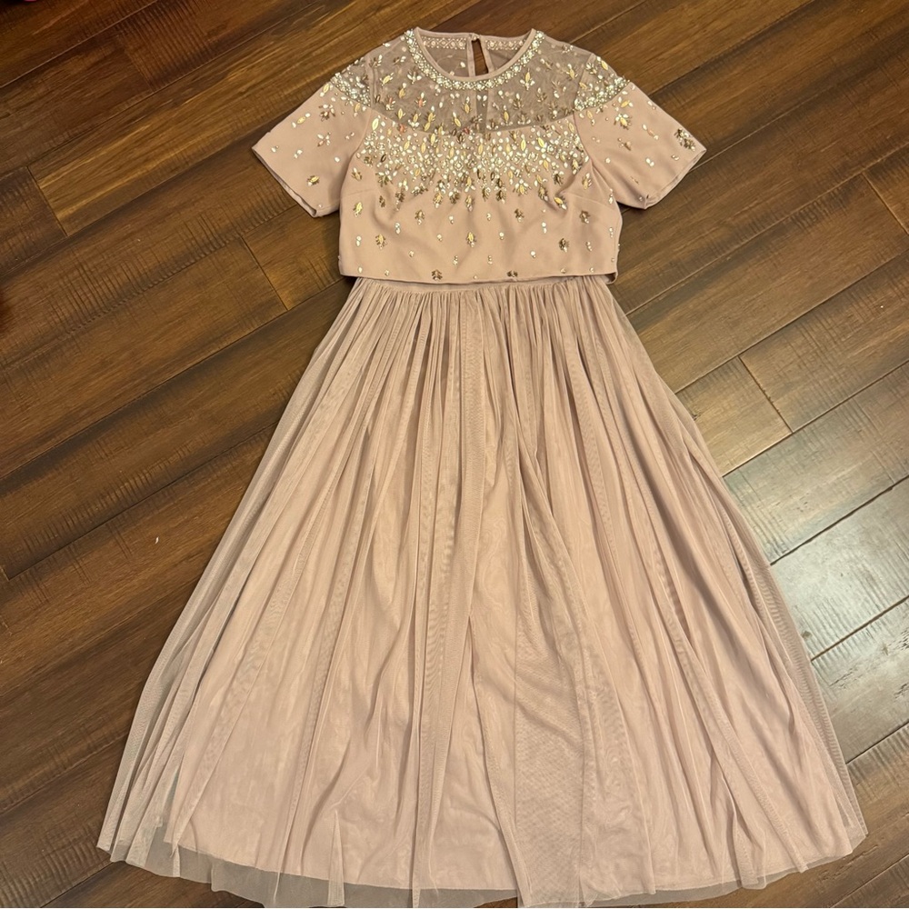 EUC - ASOS - Elegant Embellished Midi Dress